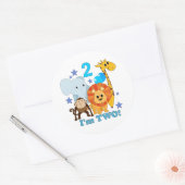 Sticker Rond 2e Anniversaire de la Jungle (Enveloppe)