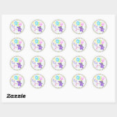 Sticker Rond 2e anniversaire Princesse Bear Happy (Feuille)