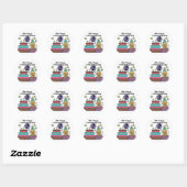 Sticker Rond 2e anniversaire Puppy Tshirts et cadeaux (Feuille)