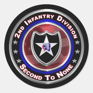 Sticker Rond 2e division d'infanterie " Seconde à aucune "