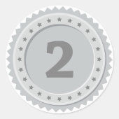 Sticker Rond 2nd Place Silver Medal (Devant)