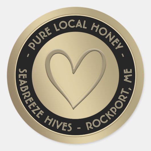 Sticker Rond 2oz BÉBÉ BEAR HONEY Round ou Carré (Devant)
