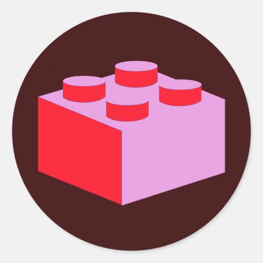 Sticker Rond 2x2 brique par Personnaliser Mon minifig (Devant)