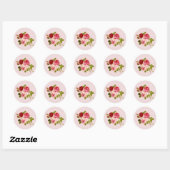STICKER ROND 3つのバラのシール (Feuille)