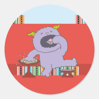 STICKER ROND 3月 モンスターシール