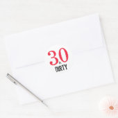 Sticker Rond 30 et sale | Typographie 30e anniversaire (Enveloppe)