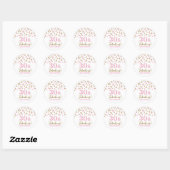 Sticker Rond 30 & Fabuleux Anniversaire Pink Gold Confetti (Feuille)