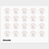 Sticker Rond 30 & Fabuleux Anniversaire Rose Gold Confetti (Feuille)