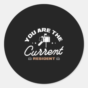 Sticker Rond 30.Vous Êtes Le Résident Actuel