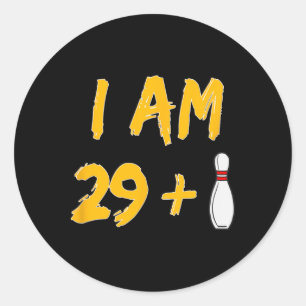 Sticker Rond 30e anniversaire Bowling Shirt Bowler Gift Party