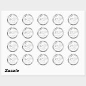 Sticker Rond 30e anniversaire de mariage Noces de perle (Feuille)