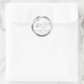 Sticker Rond 30e anniversaire de mariage Noces de perle (Sac)