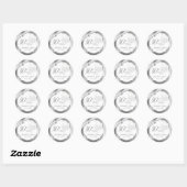 Sticker Rond 30e anniversaire de mariage perle bijou (Feuille)