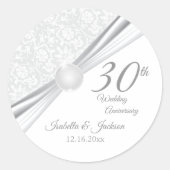 Sticker Rond 30e anniversaire du Mariage Pearl (Devant)