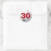 Sticker Rond 30e anniversaire Golf Ball Design (Sac)