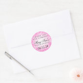 Sticker Rond 30e anniversaire Merci Pink Winter Wonderland (Enveloppe)