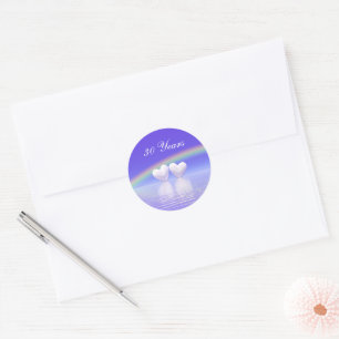 Sticker Rond 30e anniversaire Pearl Hearts
