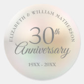 Sticker Rond 30e Anniversaire Perle (Devant)