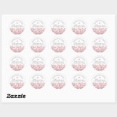 Sticker Rond 30th Birthday January Birth Flower Custom Favor (Feuille)