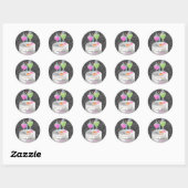 Sticker Rond 311-Candy Caterer | Damas gris (Feuille)