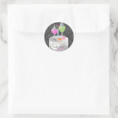 Sticker Rond 311-Candy Caterer | Damas gris (Sac)