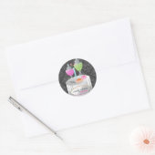 Sticker Rond 311-Candy Caterer | Damas gris (Enveloppe)