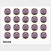 Sticker Rond 311 Chocolat Tourbillonnant doux pourpre (Feuille)