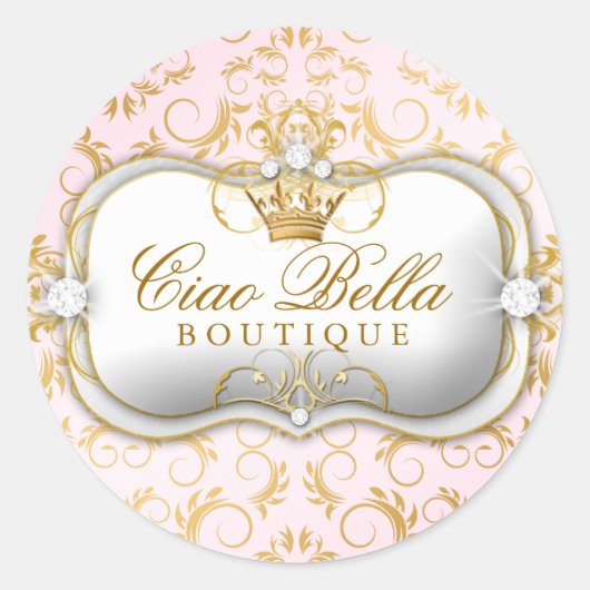 Sticker Rond 311 Ciao Bella Golden Divine Rose (Devant)