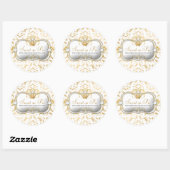 Sticker Rond 311-Ciao Bella Golden White Divine (Feuille)