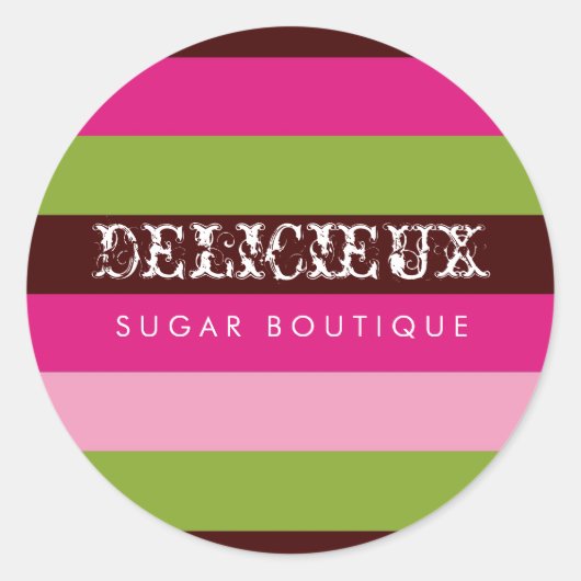 Sticker Rond 311 DelCandy Stripes (Devant)