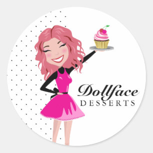 Sticker Rond 311 Dollface Desserts Blondie