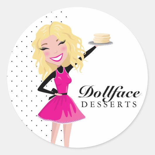 Sticker Rond 311 Dollface Desserts Blondie Cookies (Devant)