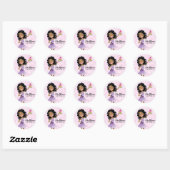 Sticker Rond 311 Dollface Desserts Ebonie rose Damas (Feuille)