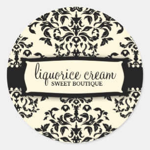 Sticker Rond 311-Glace sur le gâteau - Crème de Licorice