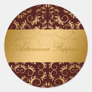 Sticker Rond 311-Golden Divine Chocolat