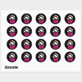 Sticker Rond 311-Kickin' Cupcake (Feuille)