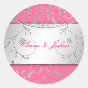 Sticker Rond 311-Silver devinent l'autocollant rose succulent