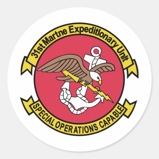 Sticker Rond 31e force opérationnelle spéciale de l'UEO (Devant)
