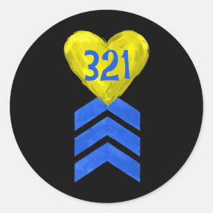 Sticker Rond 321 Trisomie 21 Sensibilisation au syndrome de Dow