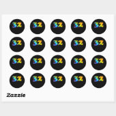 Sticker Rond 32 Year Old Girls 32e Birthday (Feuille)