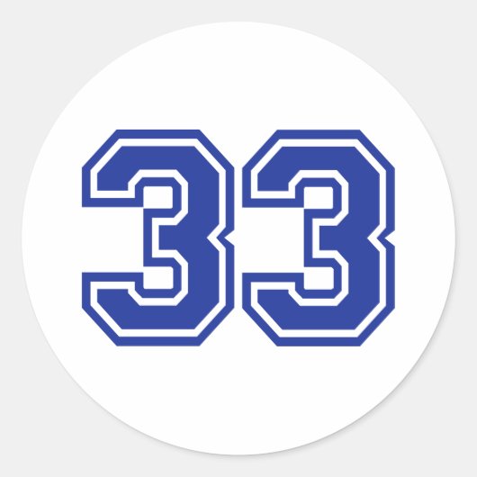 Sticker Rond 33 - numéro (Devant)