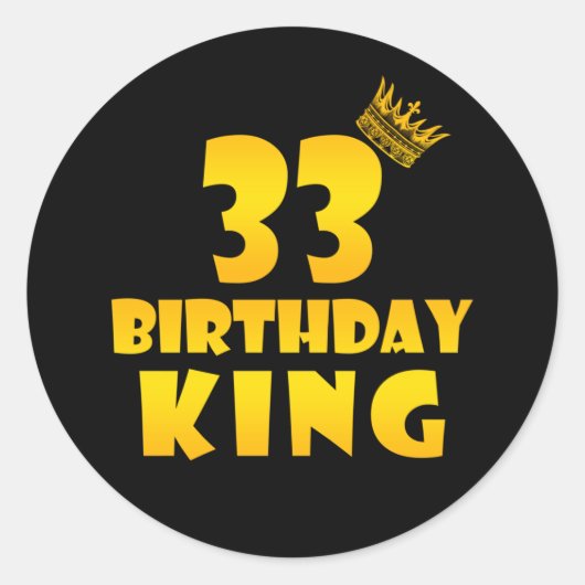 Sticker Rond 33e anniversaire Cadeau pour 33 ans Anniversaire R (Devant)