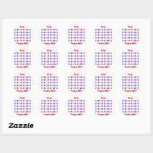 Sticker Rond 34 ans ! (Feuille)