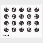 Sticker Rond #35 Cercle noir (Feuille)