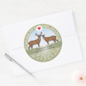 Sticker Rond 35e anniversaire de mariage personnalisé, Buck & D (Enveloppe)