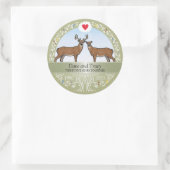 Sticker Rond 35e anniversaire de mariage personnalisé, Buck & D (Sac)
