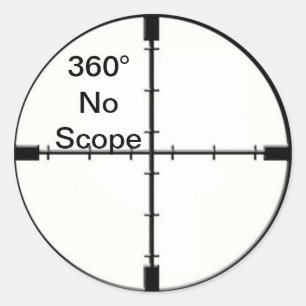 Sticker Rond 360 aucuns réticules FPS de plaisanterie de jeu
