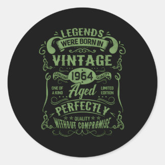 Sticker Rond 365 Légendes Nées En 1964