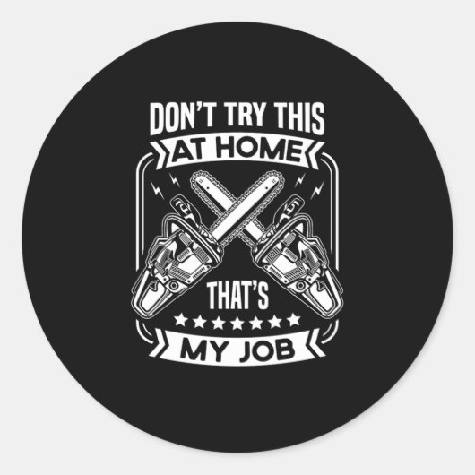 Sticker Rond 36.Arborist for a Tree trimmer (Devant)