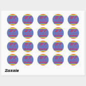 Sticker Rond 37 ans (Feuille)